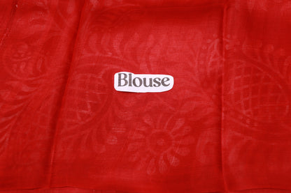 Pure Tusser Saree Red Colour