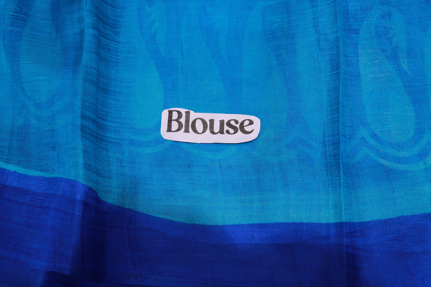 Pure Tassuer Saree Green With Blue - Vaishali Silks