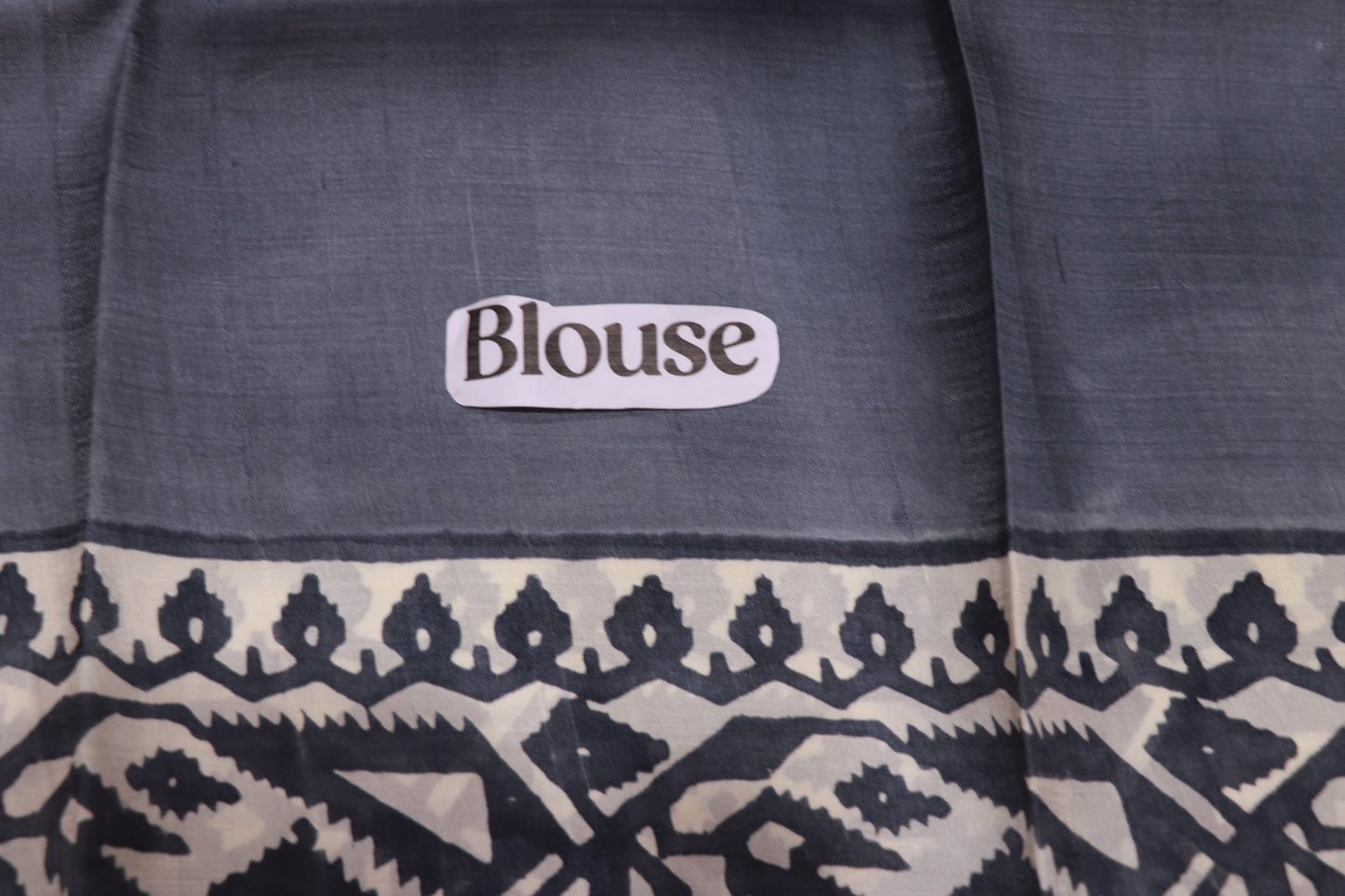 Pure Tusser Saree Grey Colour