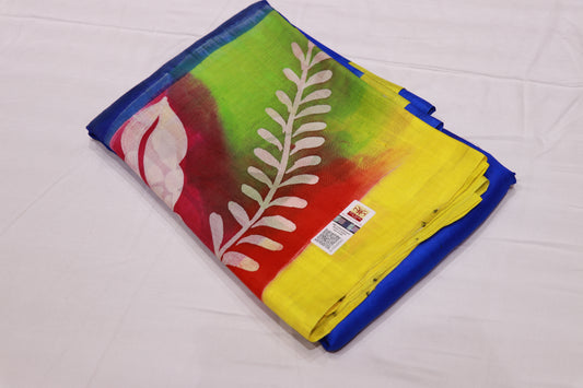 Pure Tusser Saree Blue Colour