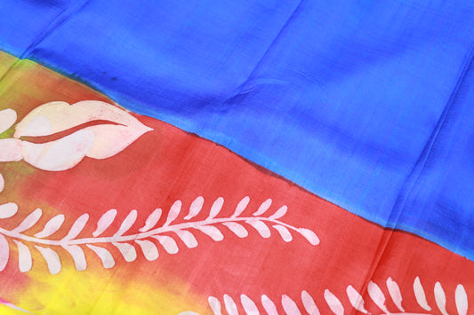 Pure Tusser Saree Blue Colour