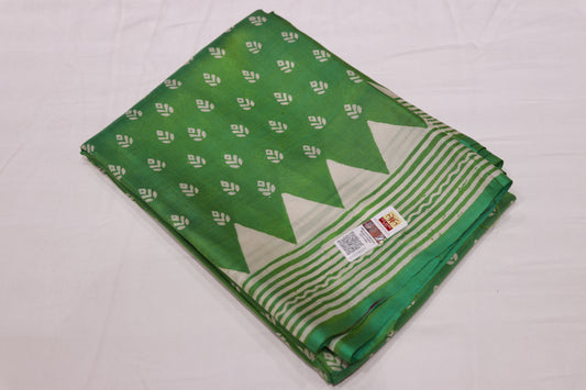 Pure Tusser Saree  Green Colour