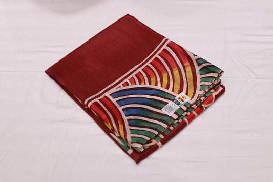 Pure  Tusser Saree Brown  Colour