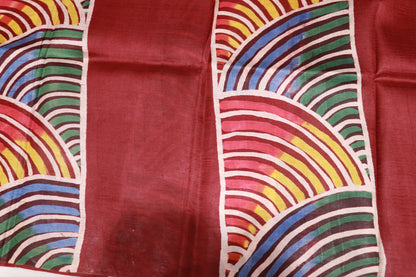 Pure  Tusser Saree Brown  Colour