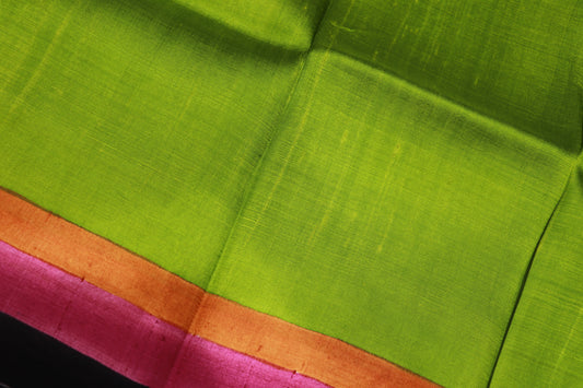 Pure Tusser Saree Green Coiour