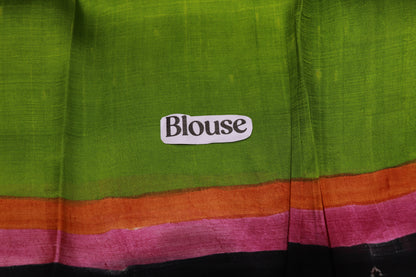 Pure Tusser Saree Green Coiour