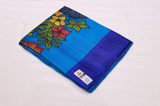 Pure Tusser Saree Dark Blue Colour