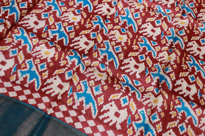 Pure Tusser Saree onion Colour