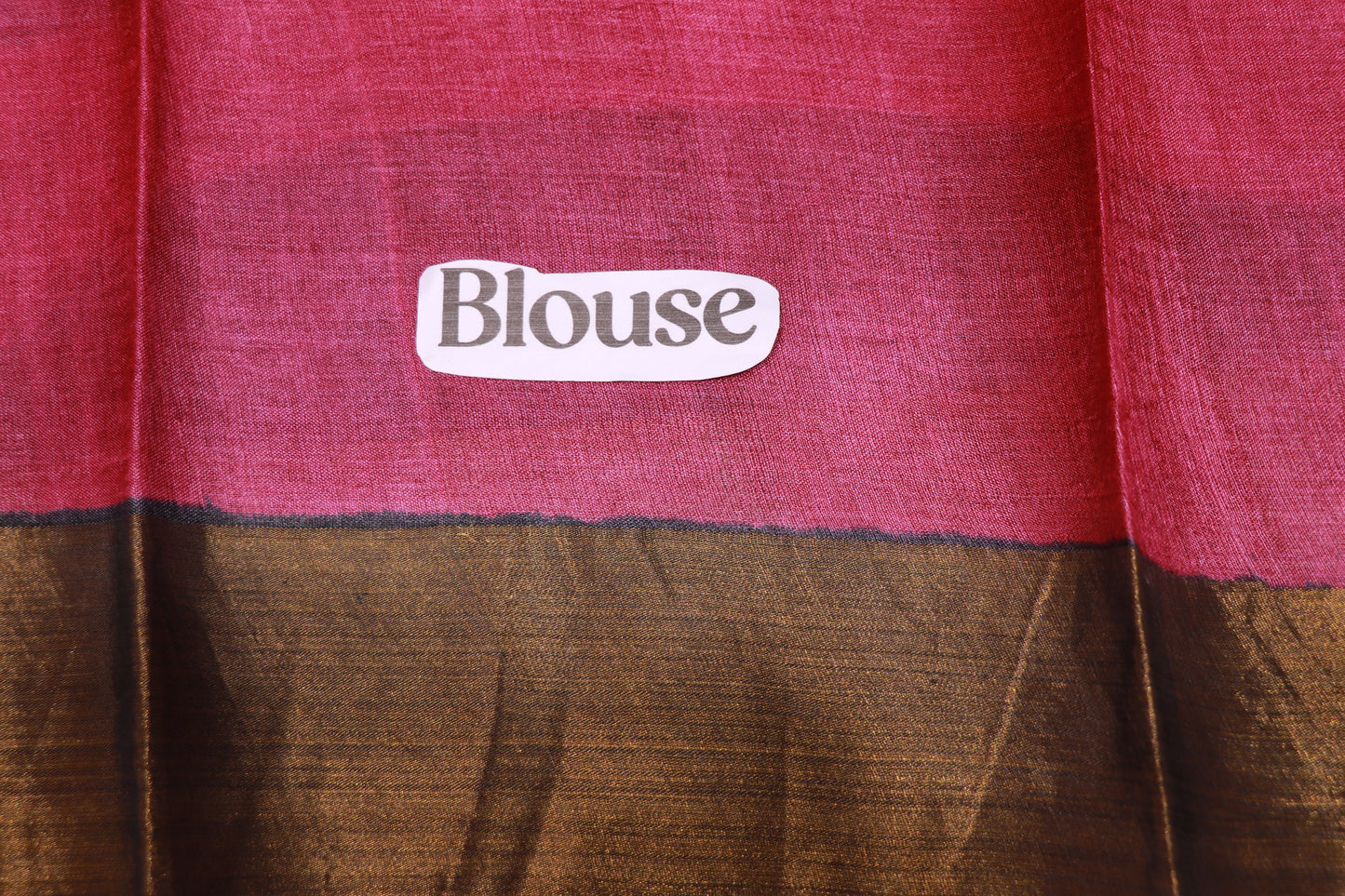 Pure Tusser Saree Blue  With Black