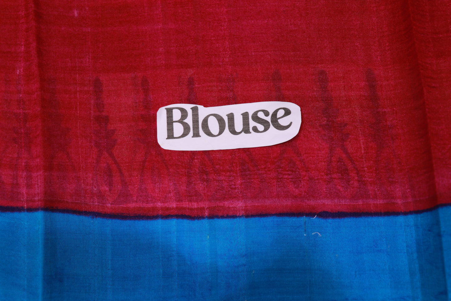 Pure Tusser Yellow With Pink  Colour