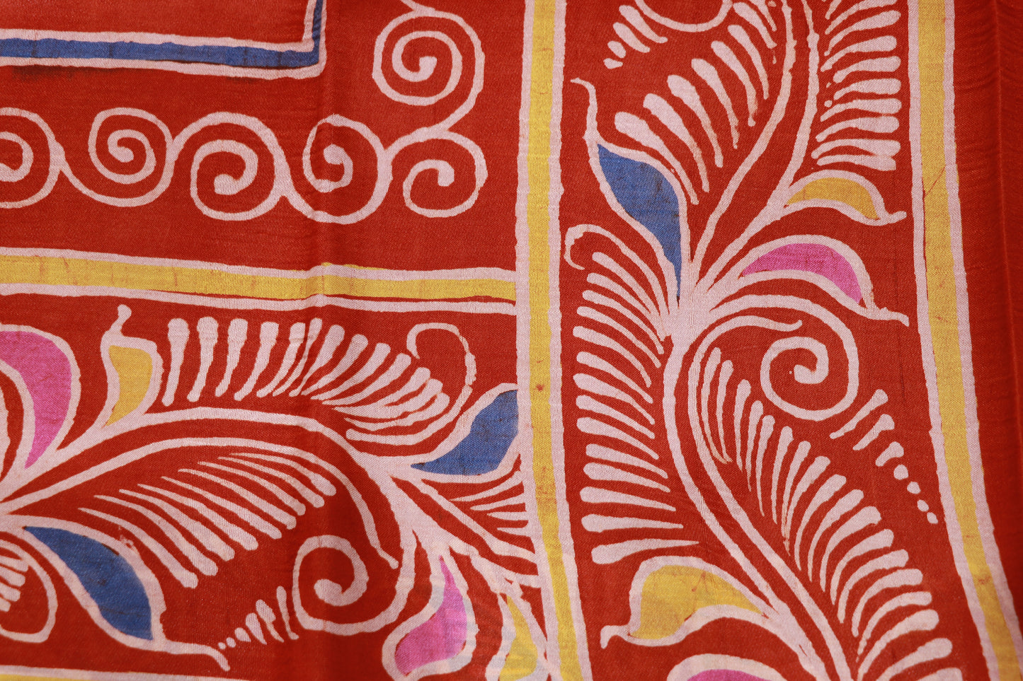 Pure Tusser Saree  Yellow With Red colour