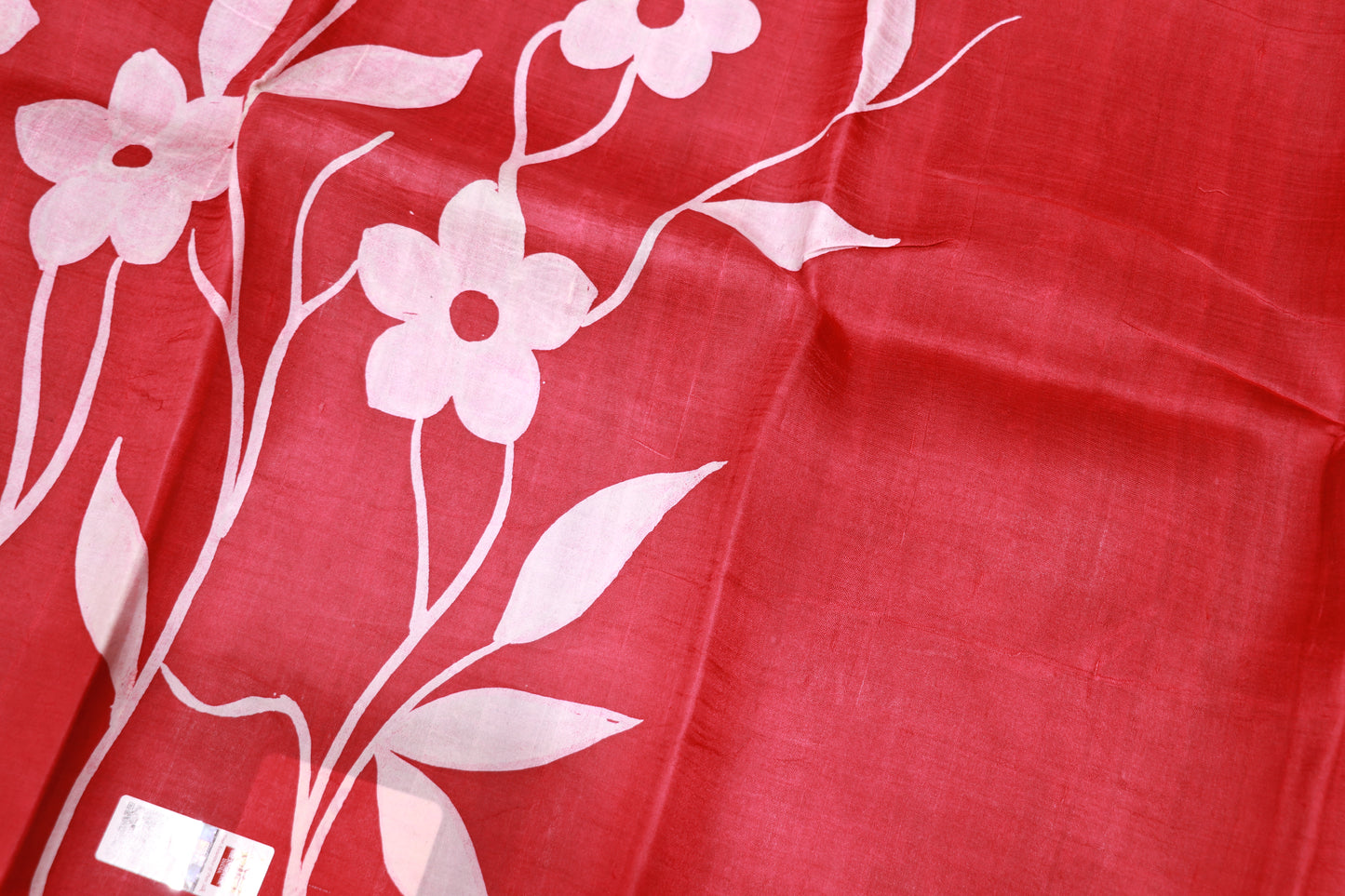 Pure Tusser Sree  Red With   Black Colour