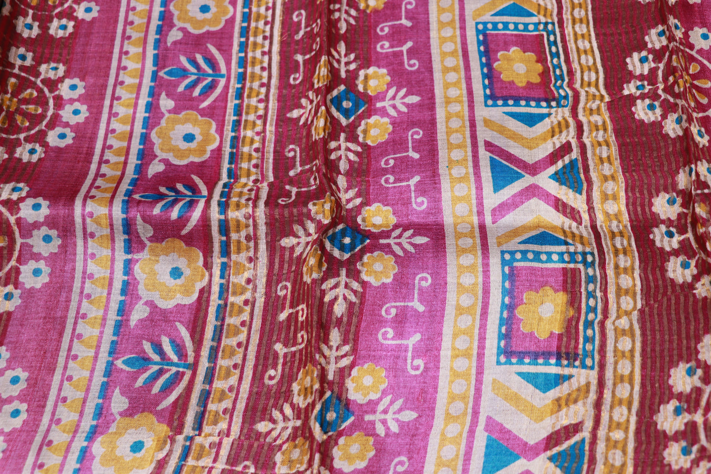 Pure  Tusser Pink Colour