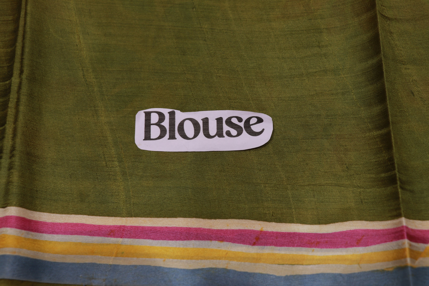 Pure  Tusser  Olive Green  Colour