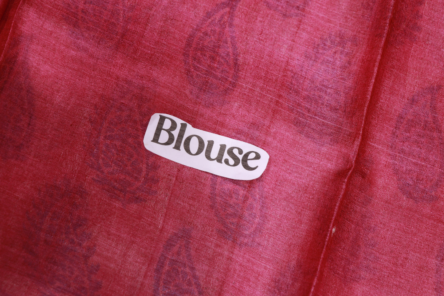 Pure  Tusser  Pink With Half  White Colour