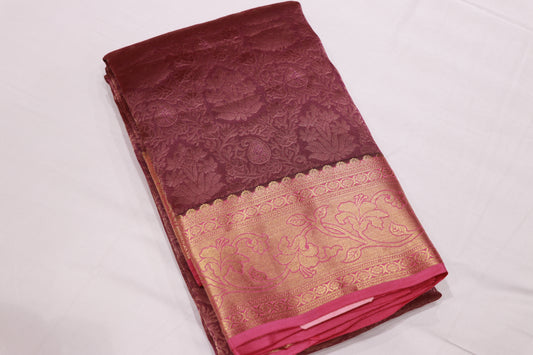 Pure Silk saree Pink  Colour
