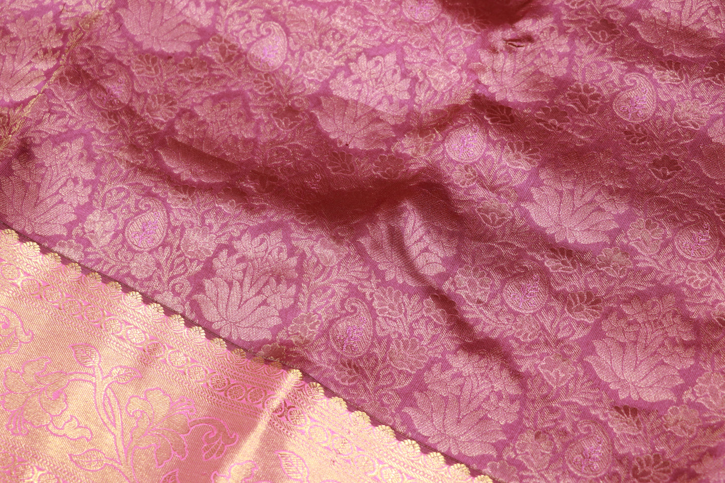 Pure Silk saree Pink  Colour