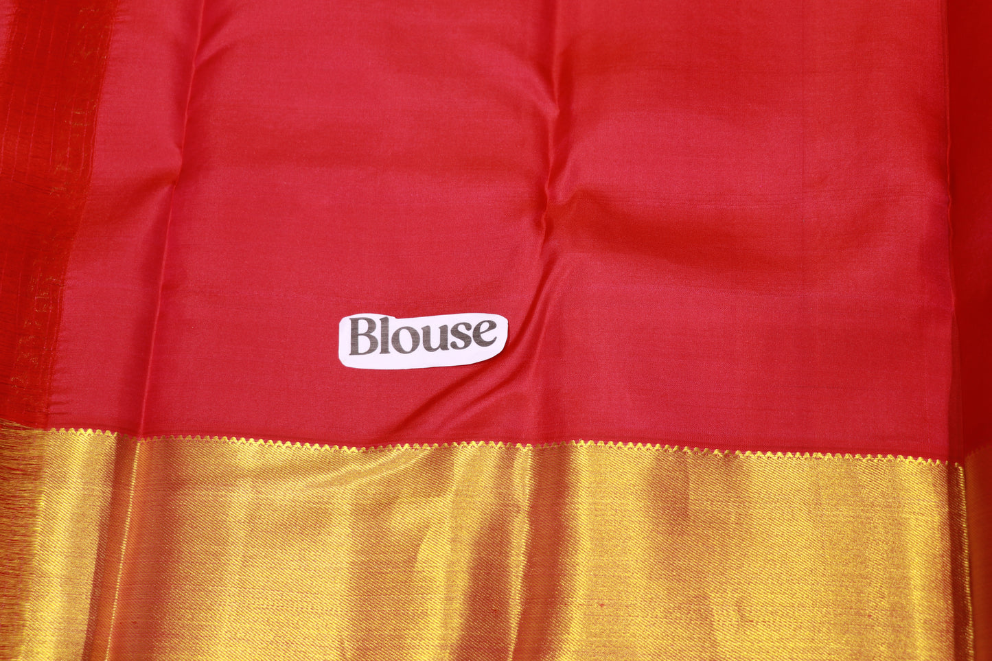Pure Silk saree Blue  WIth  Red Colour