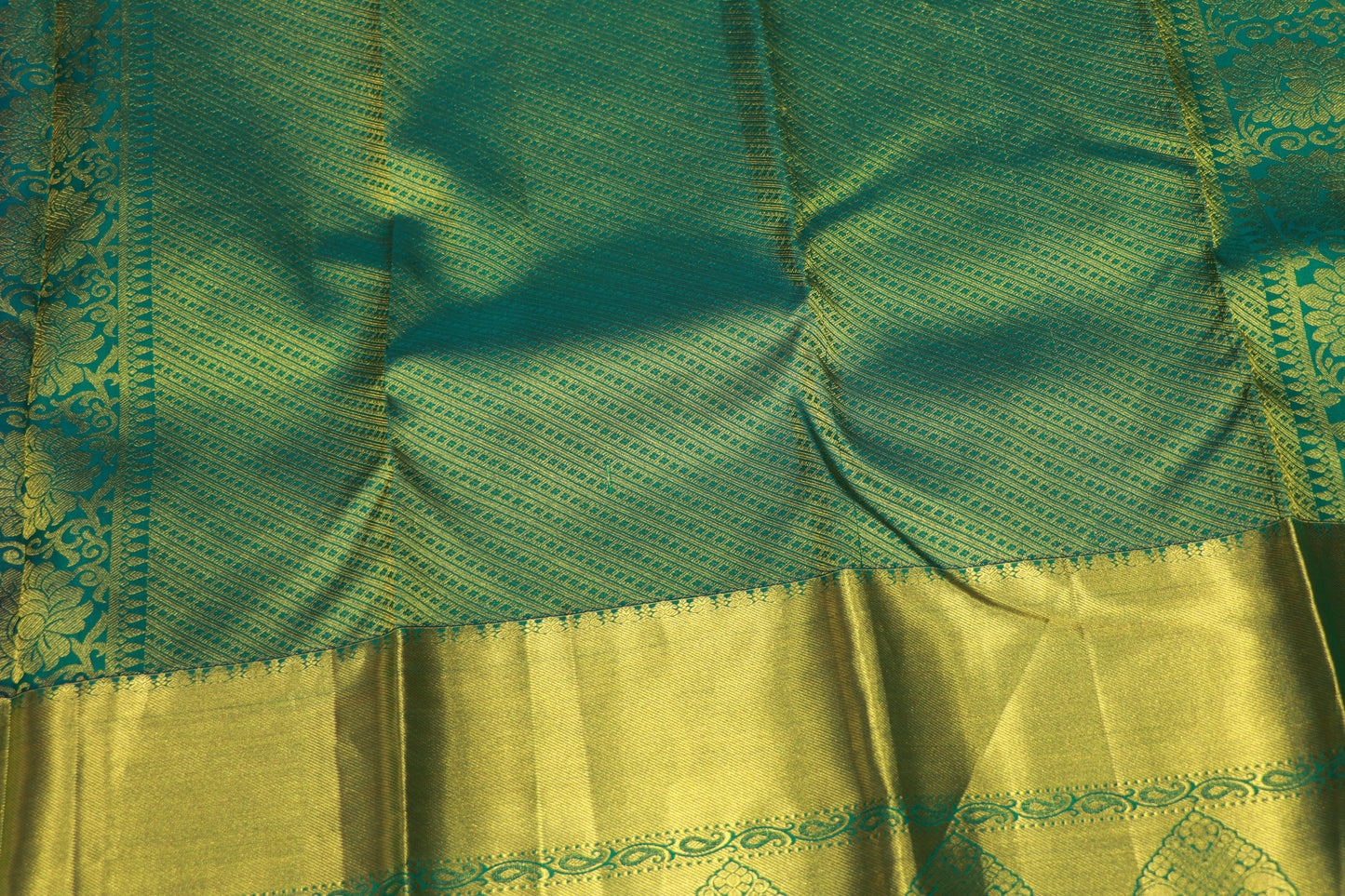 Pure Silk  Saree  Brown With  Blue  Colour