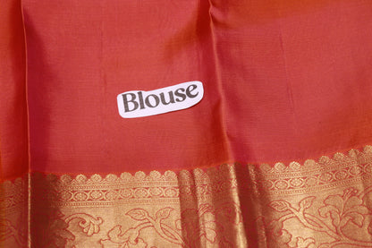 Pure Silk  saree Violet  with  Red  Colour