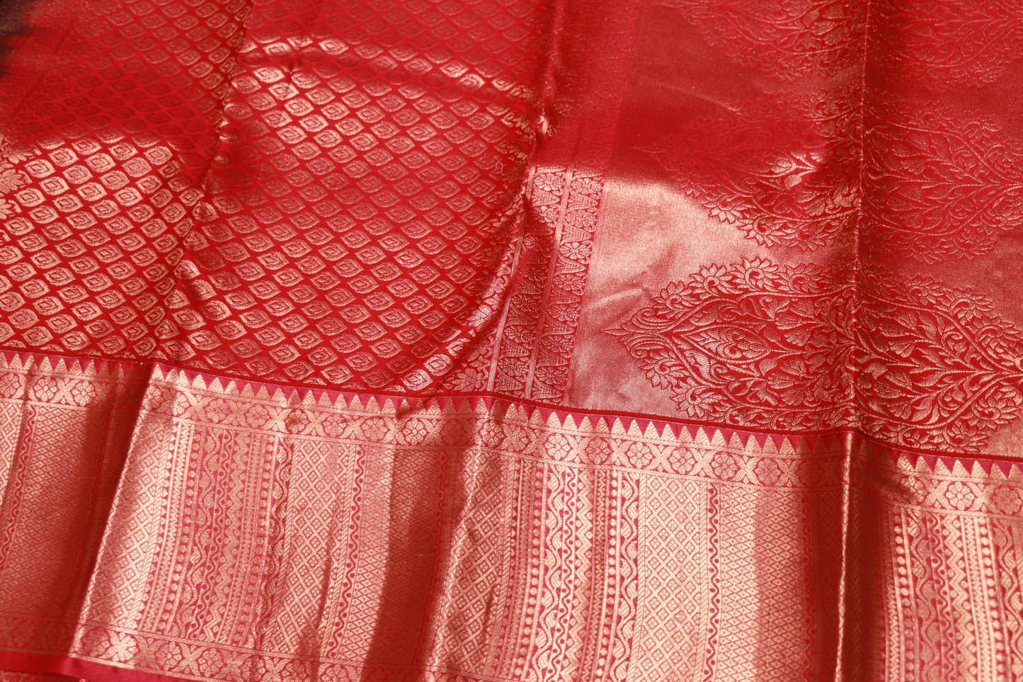 Pure Silk saree Dark Green colour