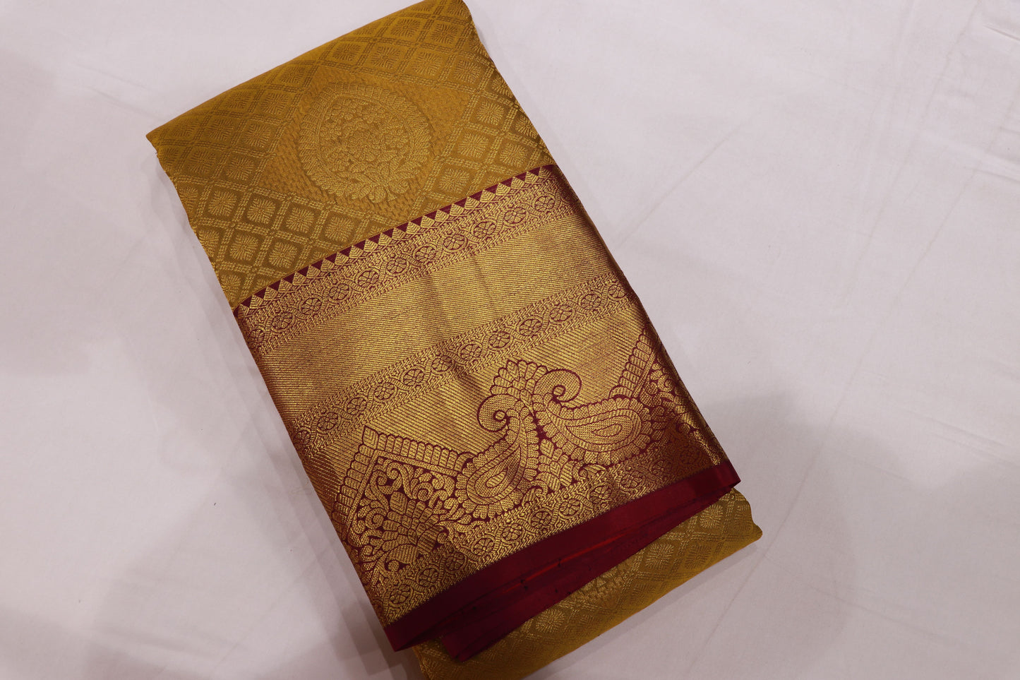 Pure  Silk Saree Green With pink Colour