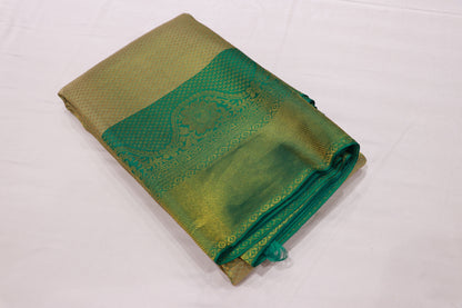 Pure  Silk Saree Pista  Green With Ramar Green Colour