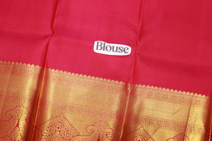 Pure  Silk Saree Ramar Green Wih  Pink Colour