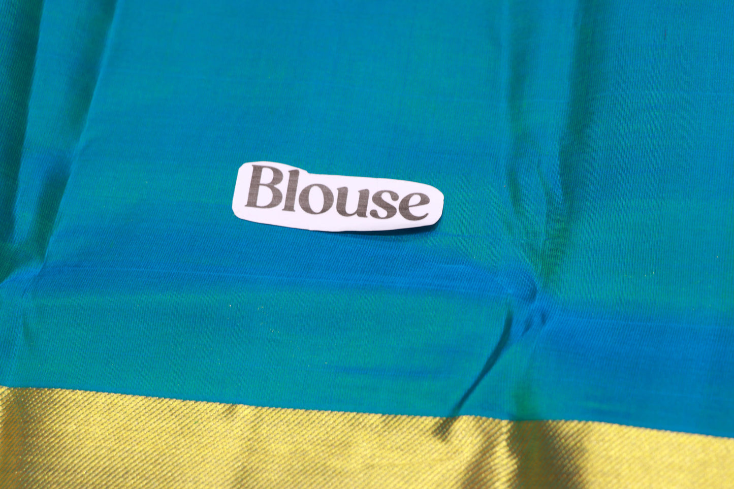 Pure  Silk Saree  Sky Blue With  Gold Colour