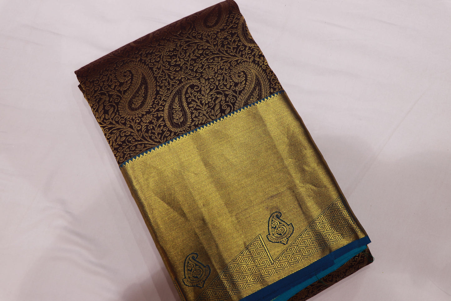 Pure  Silk Saree Voilet With  Blue Colour