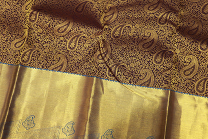 Pure  Silk Saree Voilet With  Blue Colour