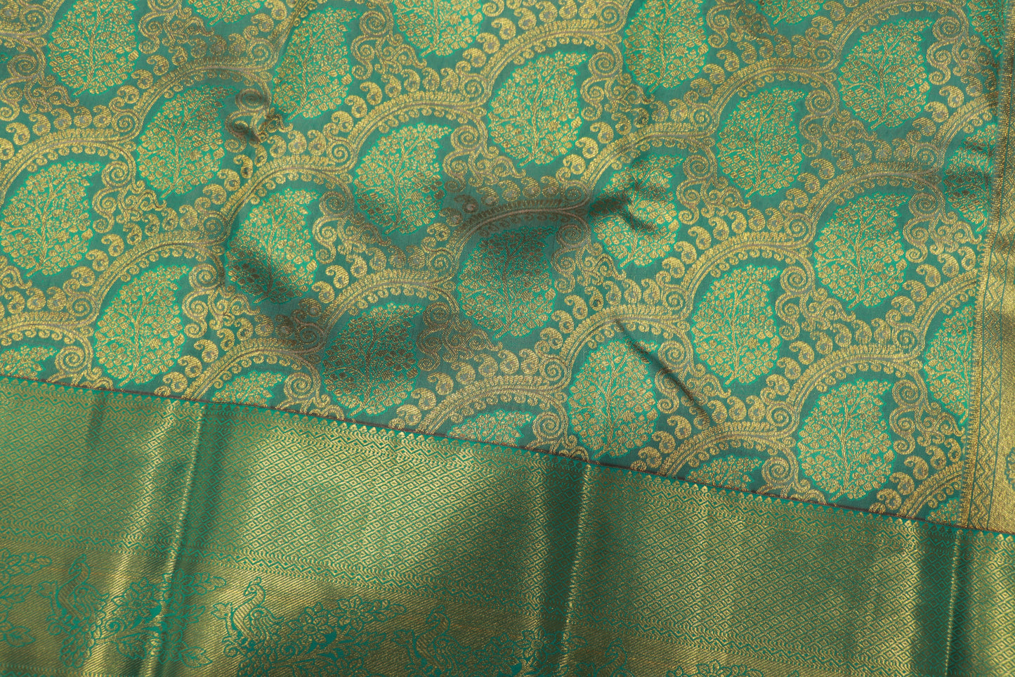 Pure  Silk Saree  Ramar Blue Colour