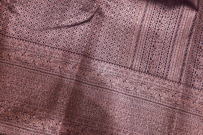 Pure  Silk Saree Pista  Green With  Voilet  Colour