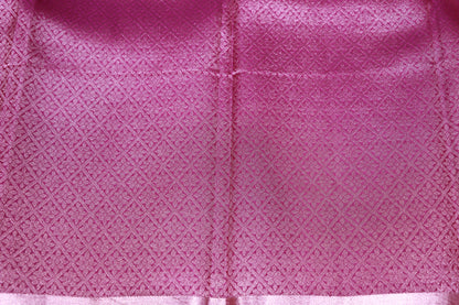 Pure  Silk Saree Purple With  Silver  Colour