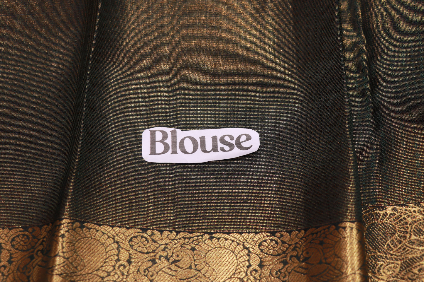 Pure  Silk Saree Bottle Green Colour
