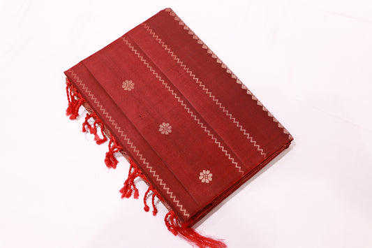 Pure Silk saree Red Colour