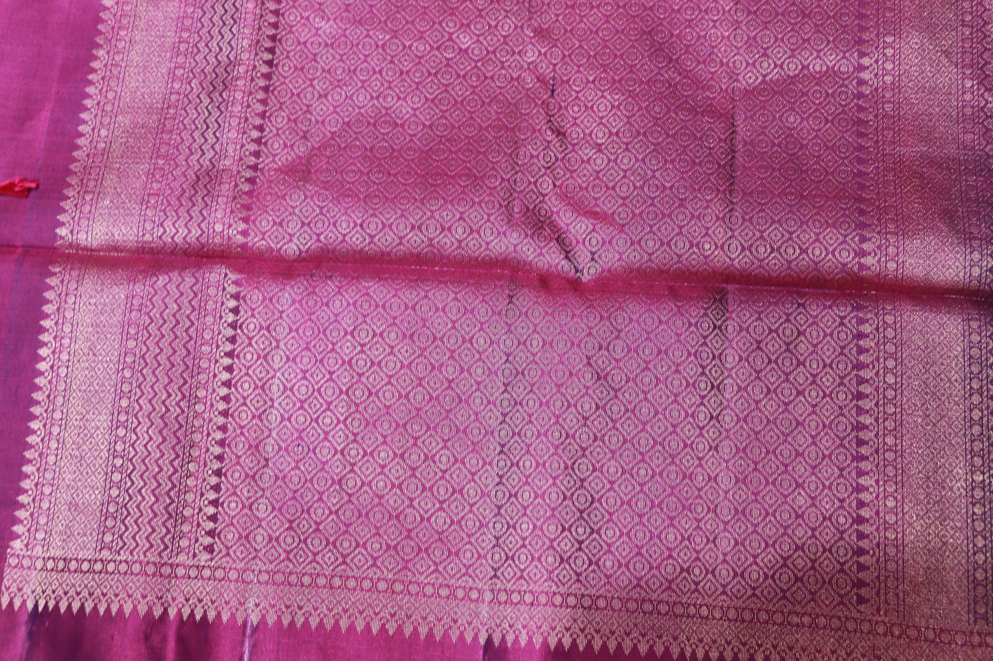 Pure Silk saree  violer with blue Colour