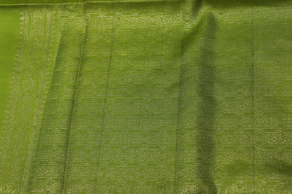 Pure Silk saree  Green With Blue Colour - Vaishali Silks