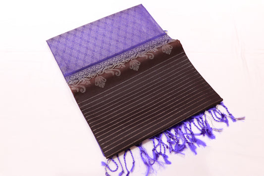 Pure Silk saree violet  colour