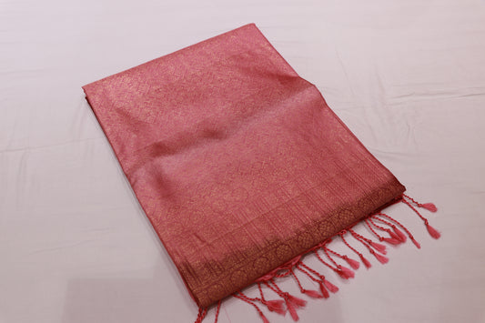 Pure Silk saree  Pink  Colour