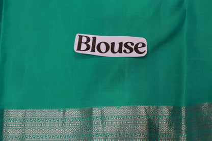 Pure Silk Saree Violet  With Green Colour