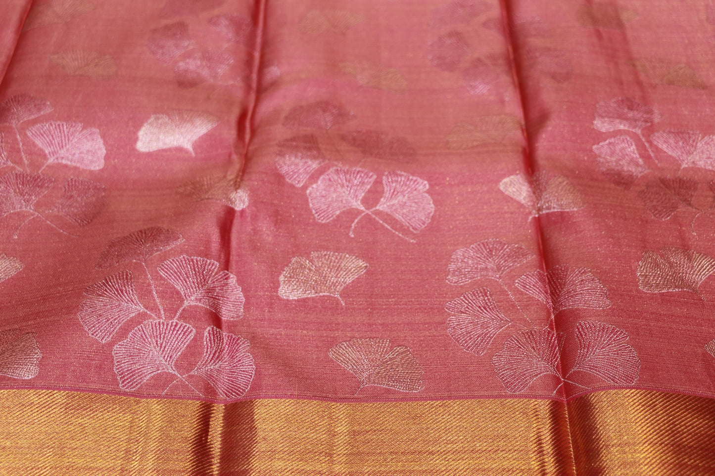 Pure Silk Saree   Pink  Colour