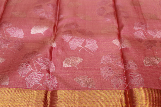Pure Silk Saree   Pink  Colour