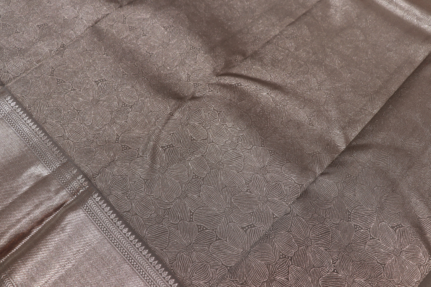 Pure Silk Saree    Gray Colour