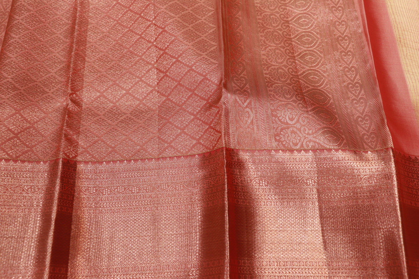 Pure Silk Saree   Light  Orange colour