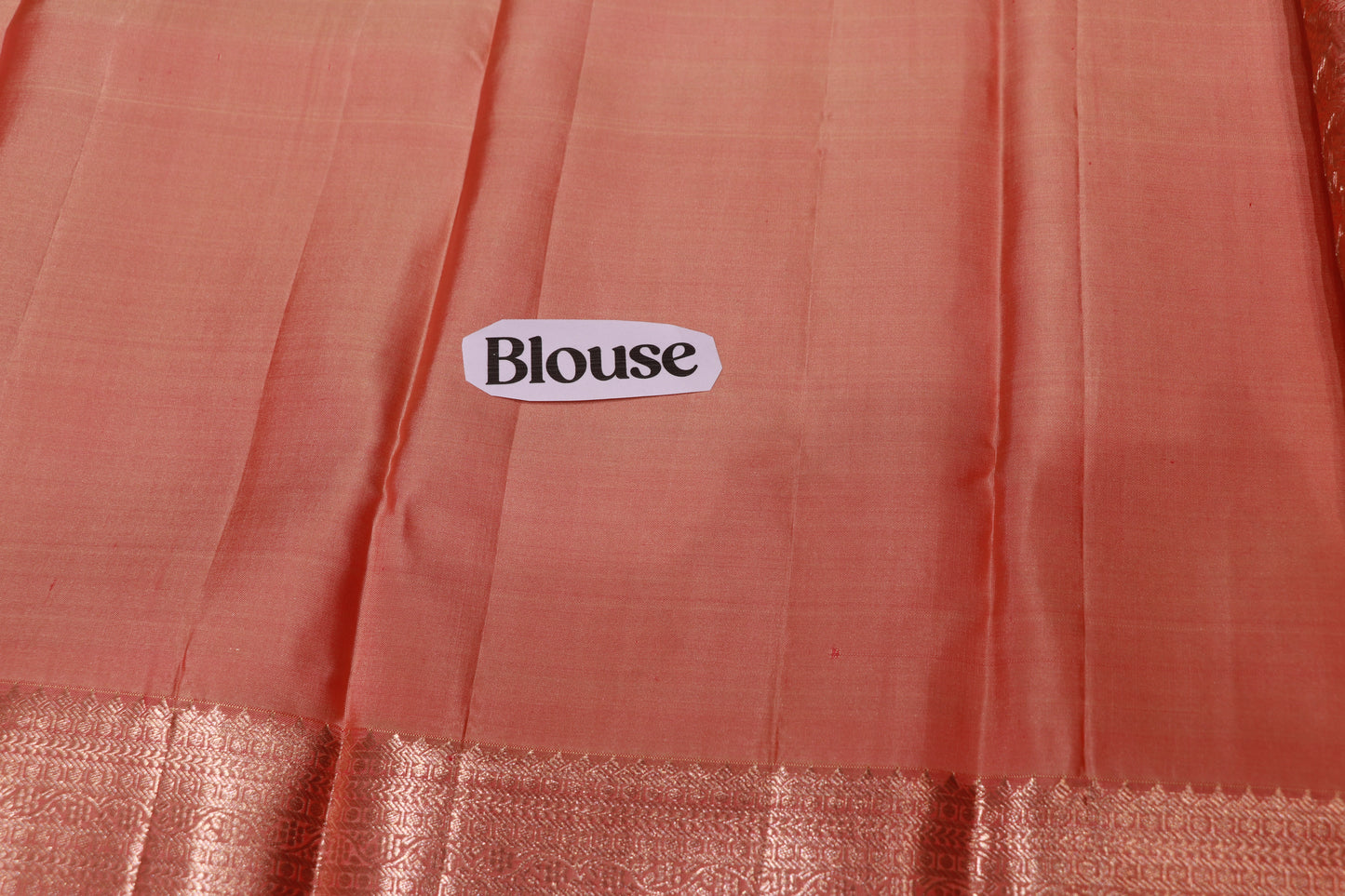 Pure Silk Saree   Light  Orange colour