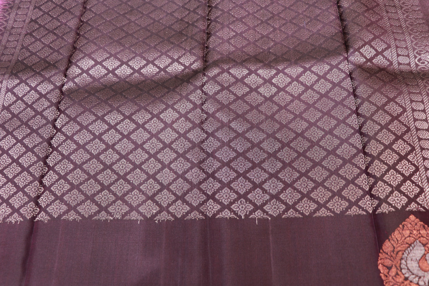 Pure Silk Saree Violete Colour Saree With Black Border