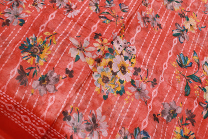 Cotton Saree Red Colour