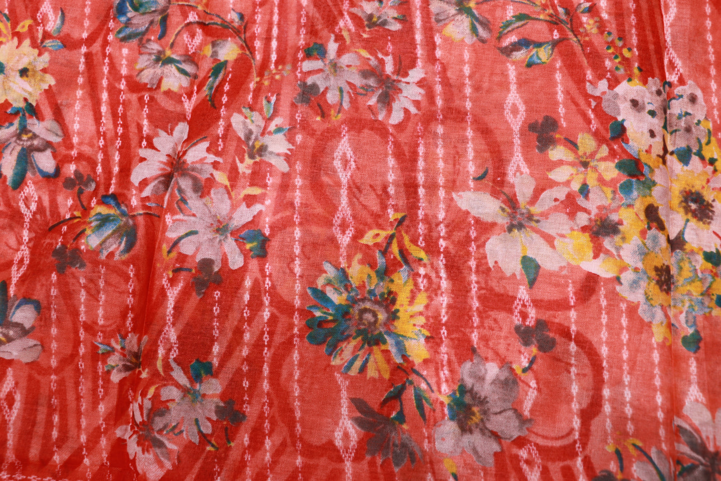 Cotton Saree Red Colour