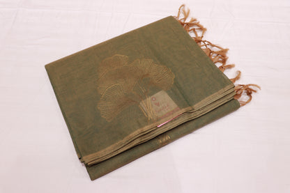 Cotton Saree Light Green colour - Vaishali Silks